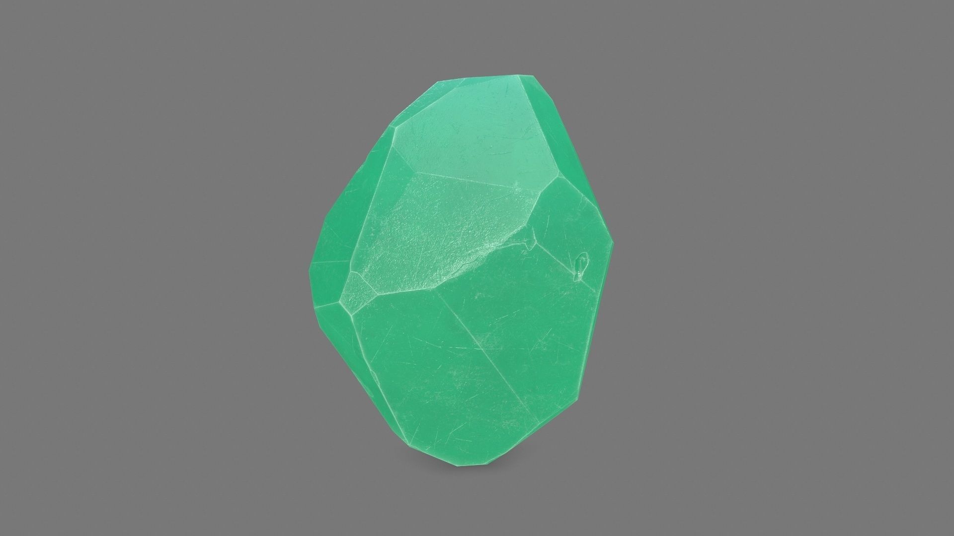 Crystal jade stone Low-poly 3D model_3