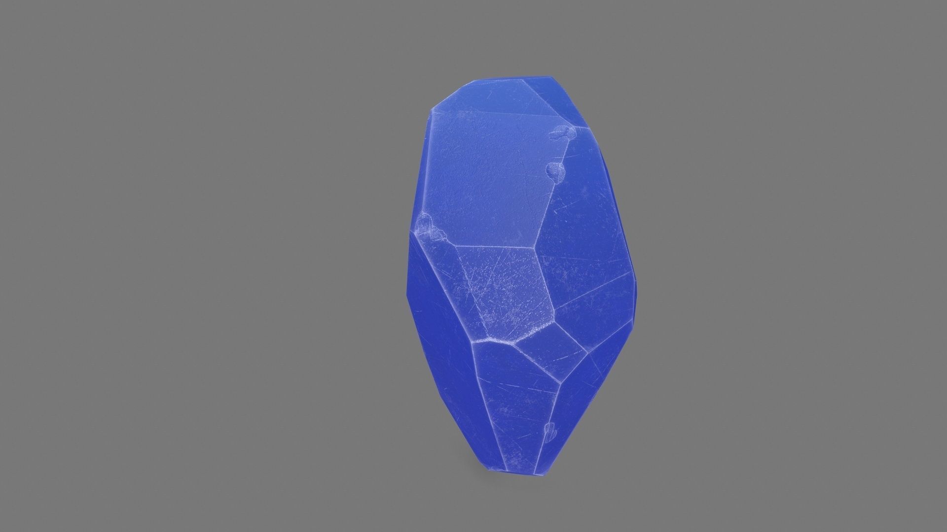 Crystal stone Low-poly 3D model_4