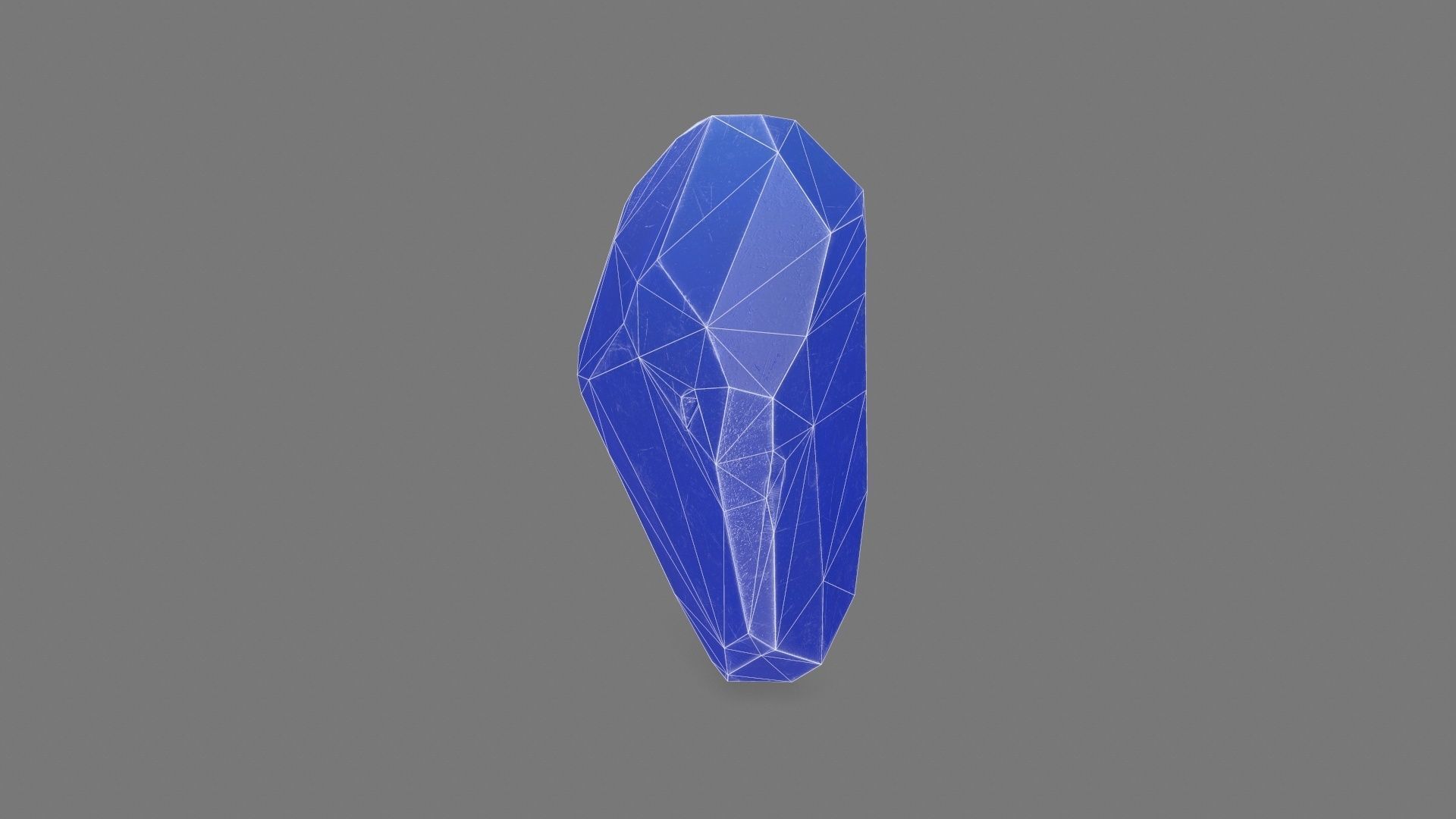 Crystal stone Low-poly 3D model_1