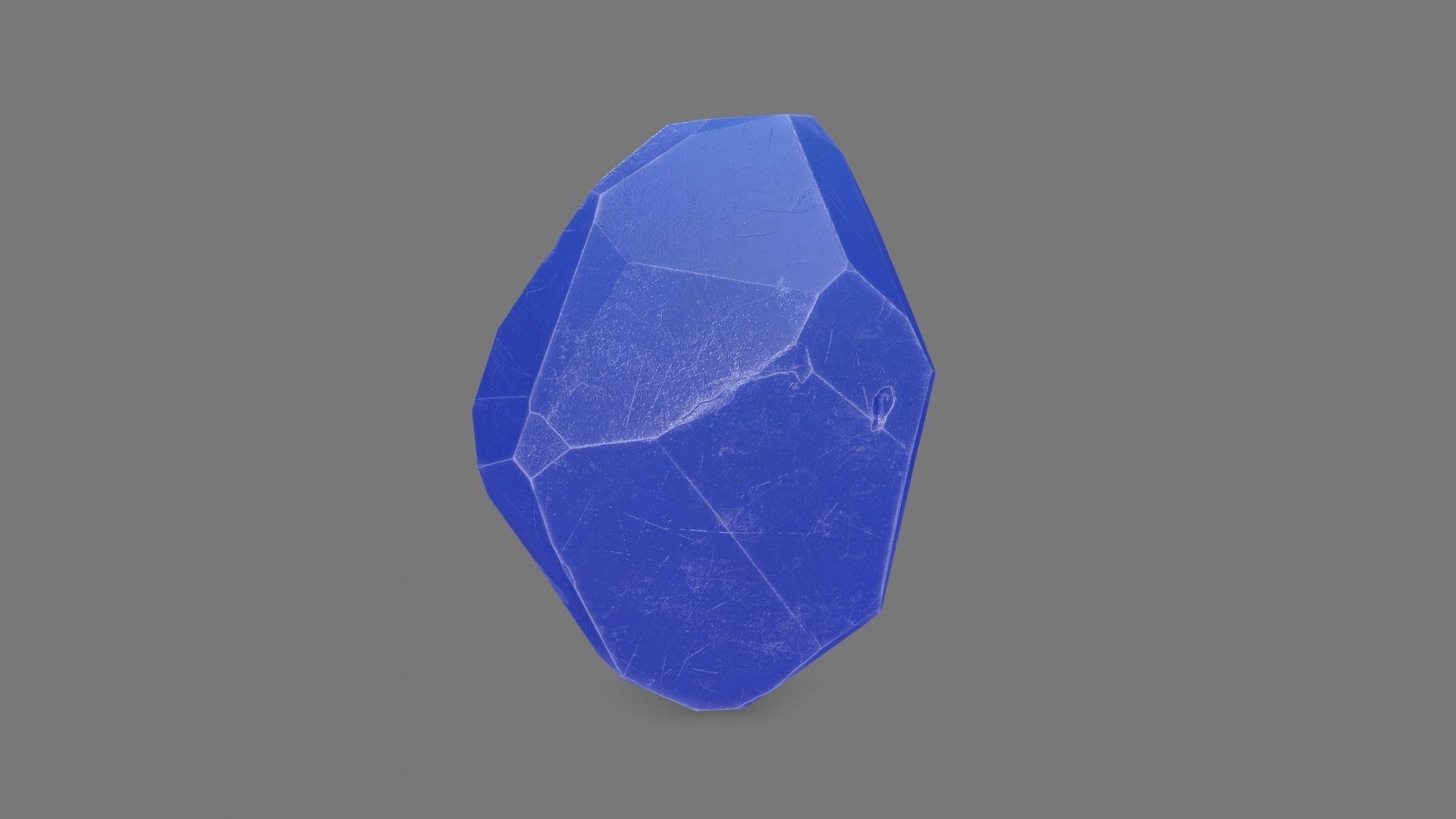 Crystal stone Low-poly 3D model_3