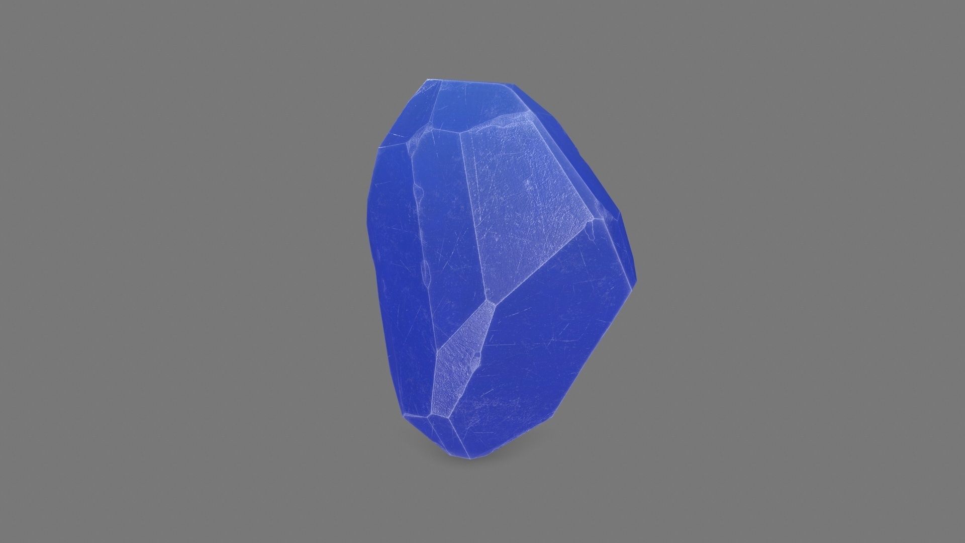 Crystal stone Low-poly 3D model_5
