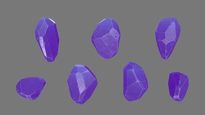 Crystal Low-poly 3D model