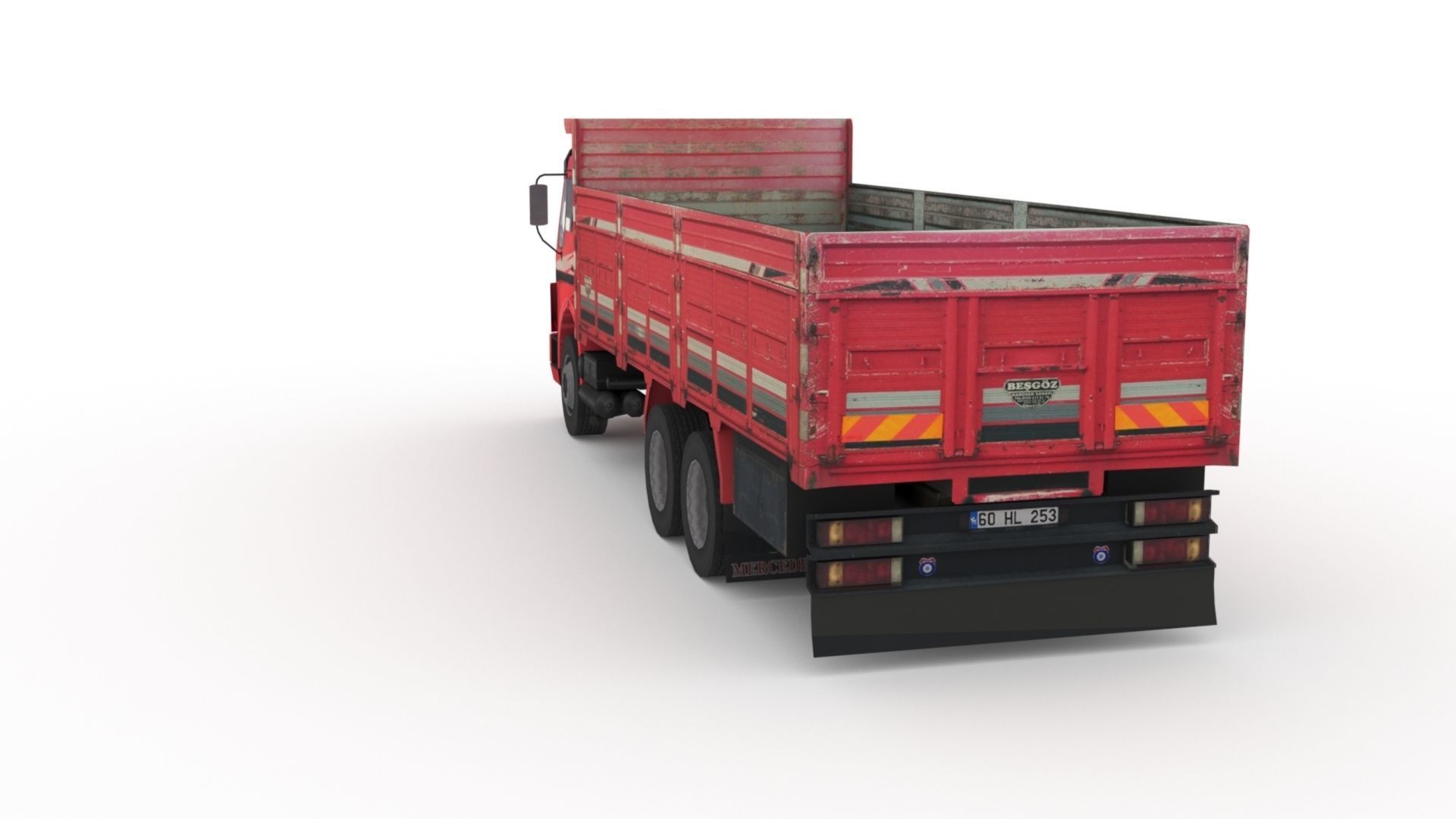 Low poly Mercedes-Benz 2521 Truck  Low-poly 3D model_11