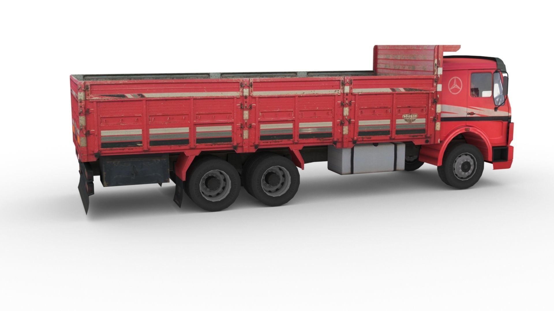 Low poly Mercedes-Benz 2521 Truck  Low-poly 3D model_28