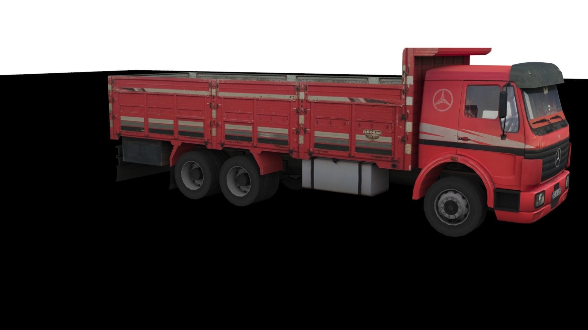 Low poly Mercedes-Benz 2521 Truck  Low-poly 3D model_46