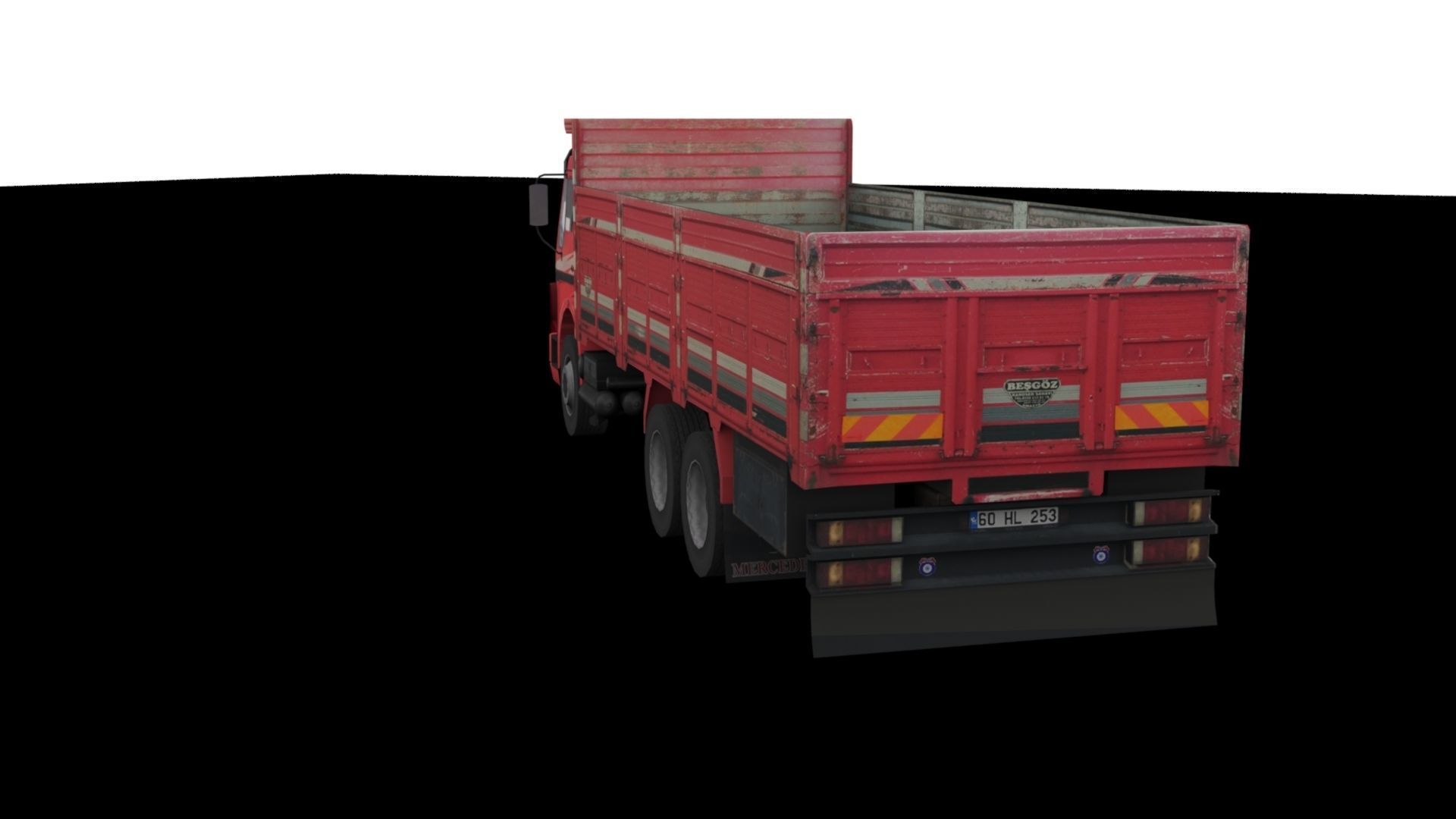Low poly Mercedes-Benz 2521 Truck  Low-poly 3D model_51