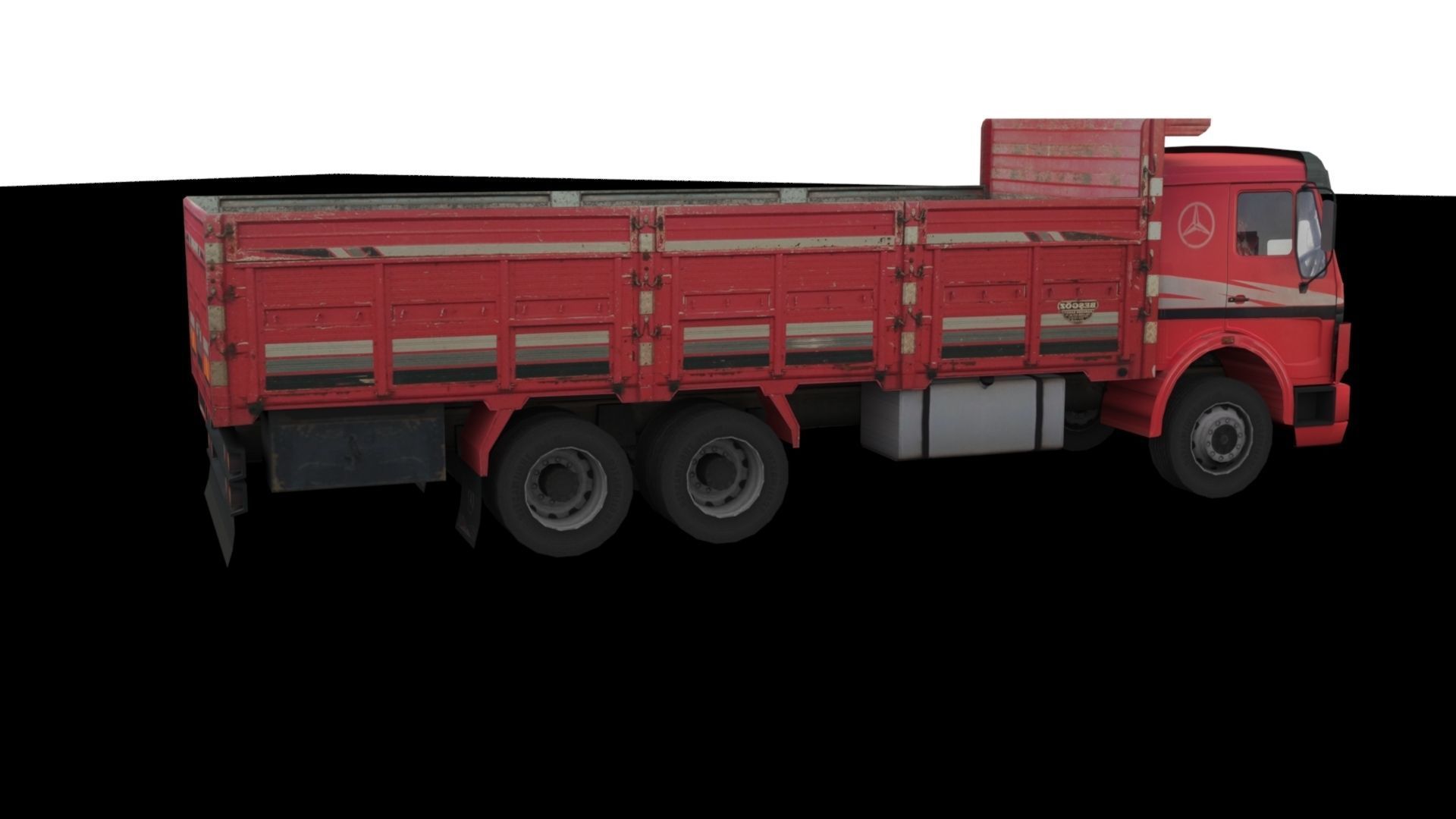 Low poly Mercedes-Benz 2521 Truck  Low-poly 3D model_48