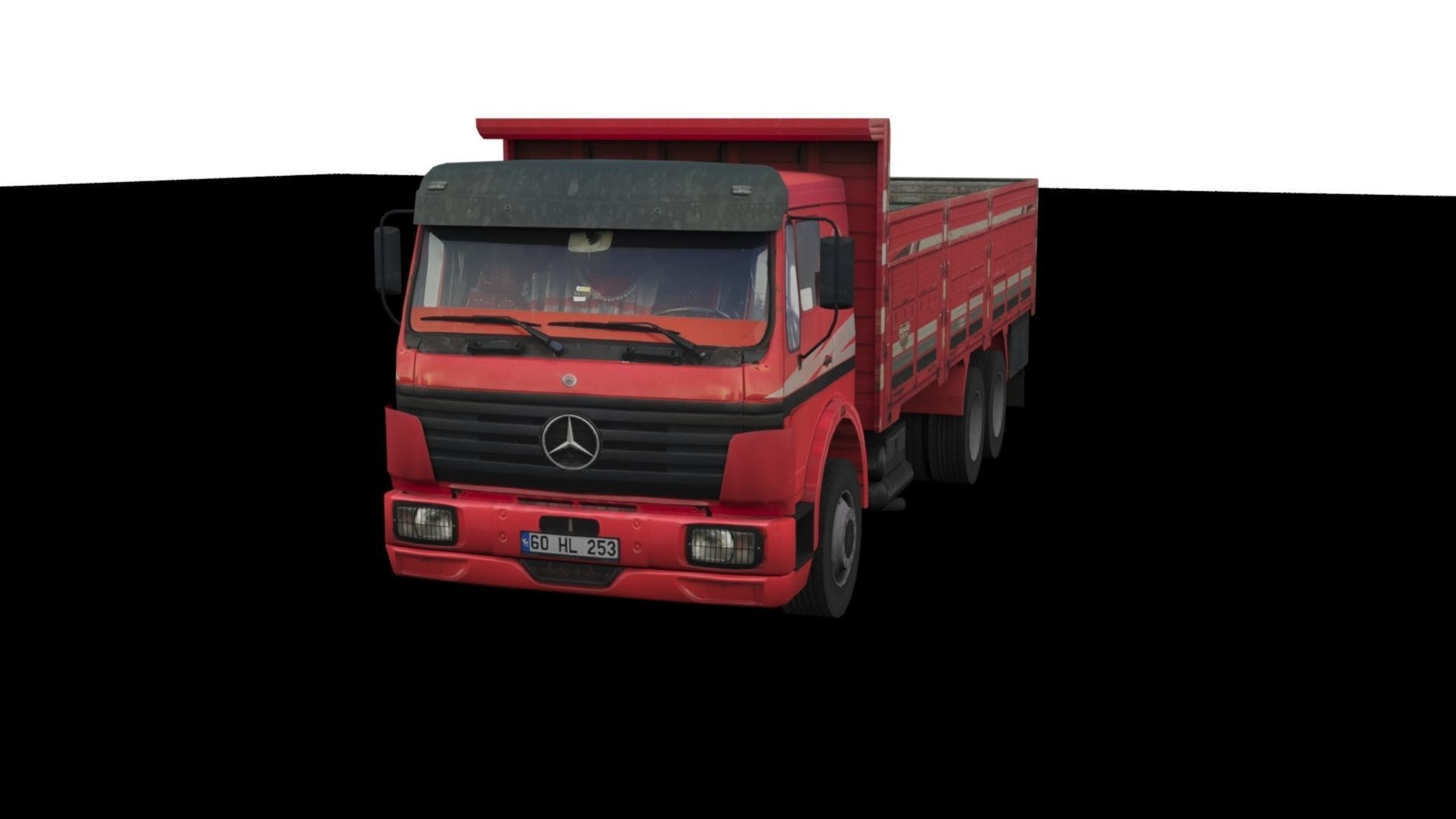 Low poly Mercedes-Benz 2521 Truck  Low-poly 3D model_42