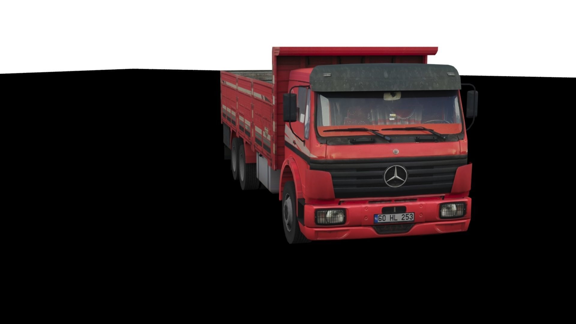 Low poly Mercedes-Benz 2521 Truck  Low-poly 3D model_44