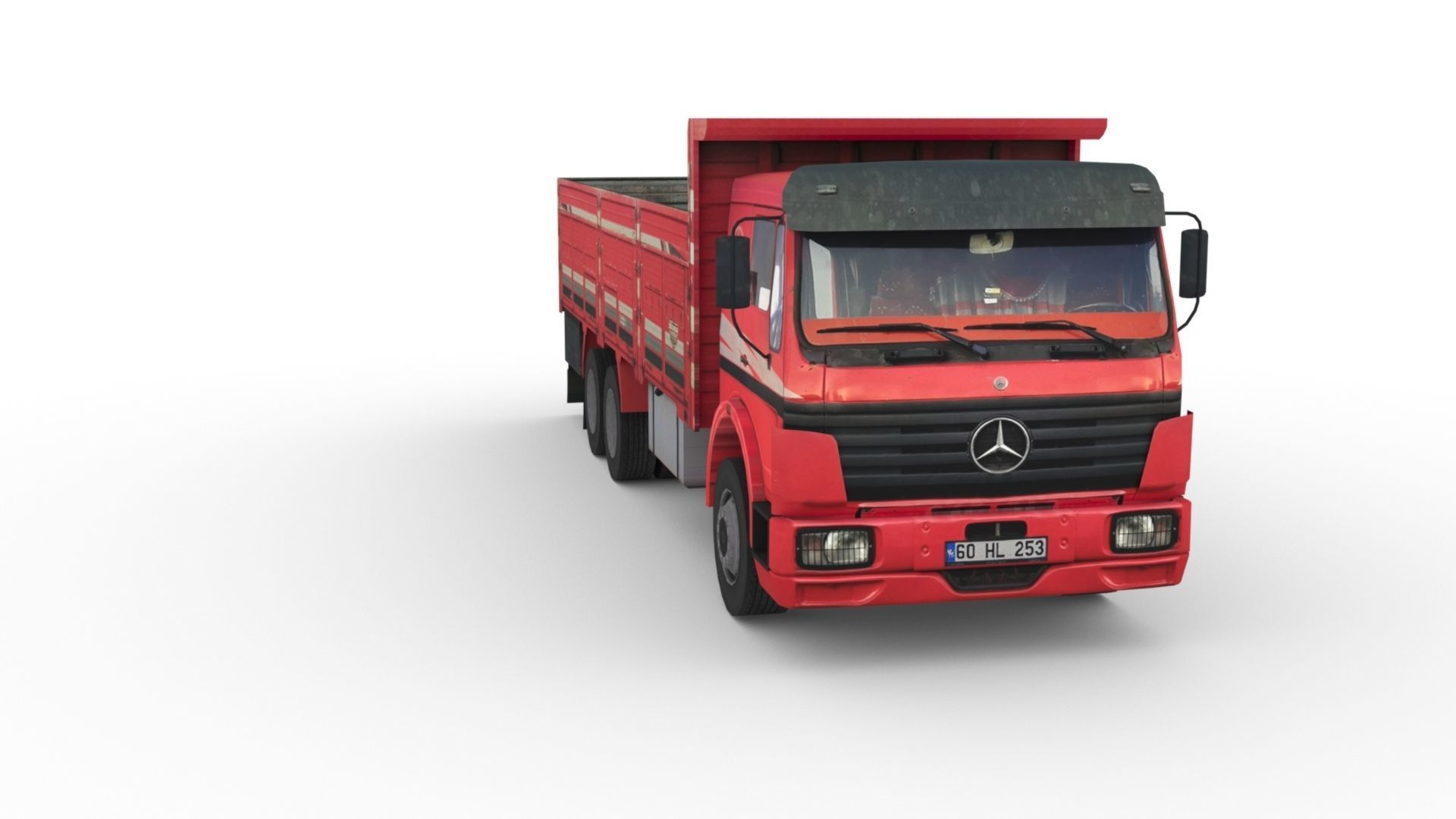 Low poly Mercedes-Benz 2521 Truck  Low-poly 3D model_24