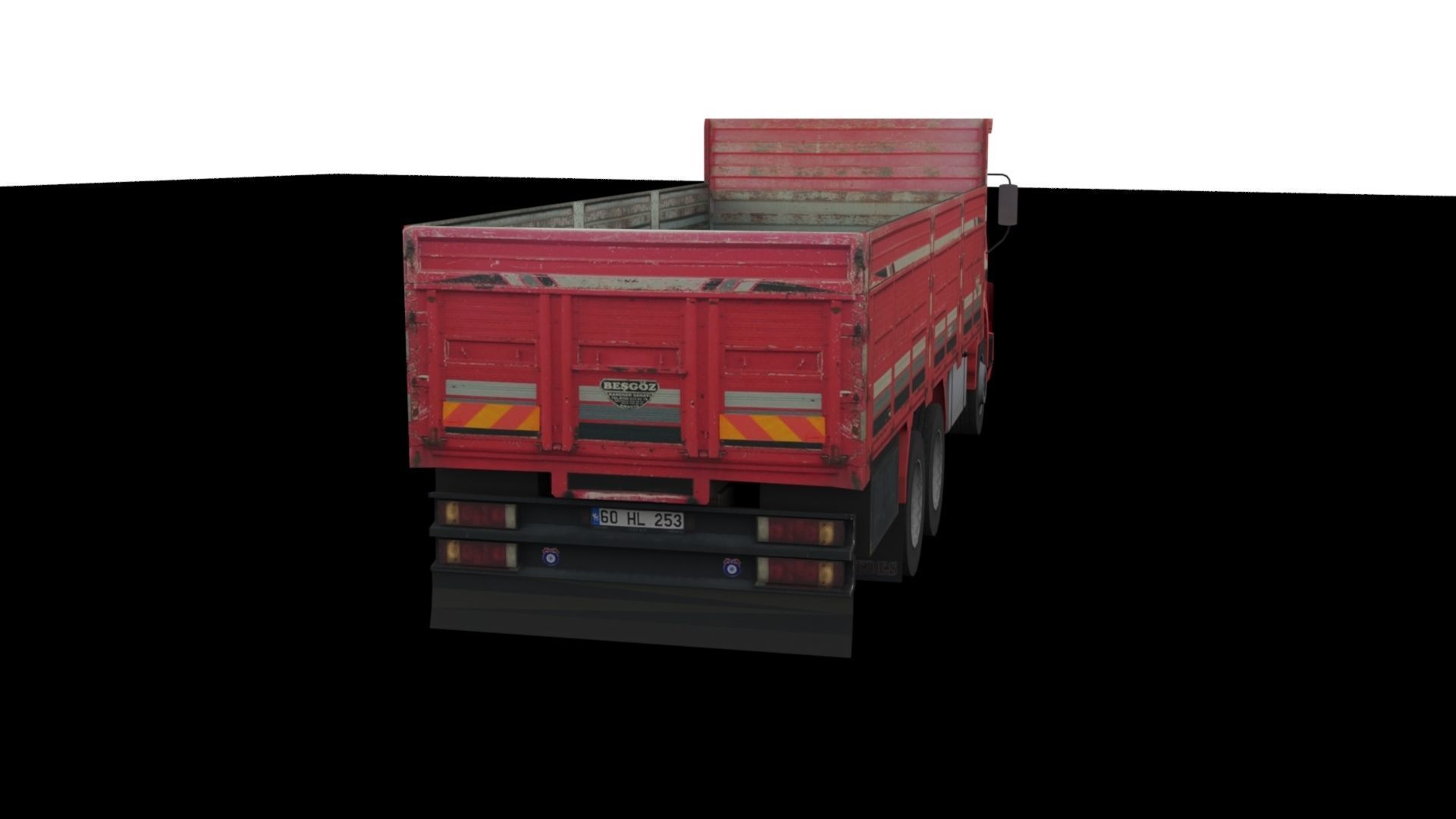 Low poly Mercedes-Benz 2521 Truck  Low-poly 3D model_50