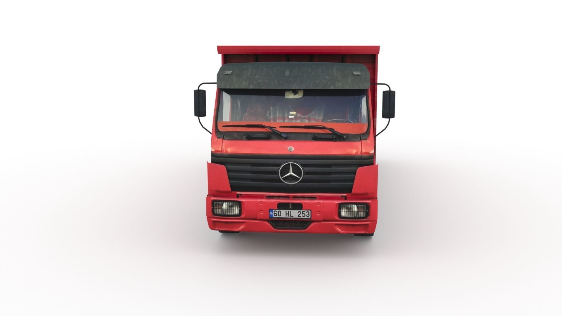 Low poly Mercedes-Benz 2521 Truck  Low-poly 3D model_3