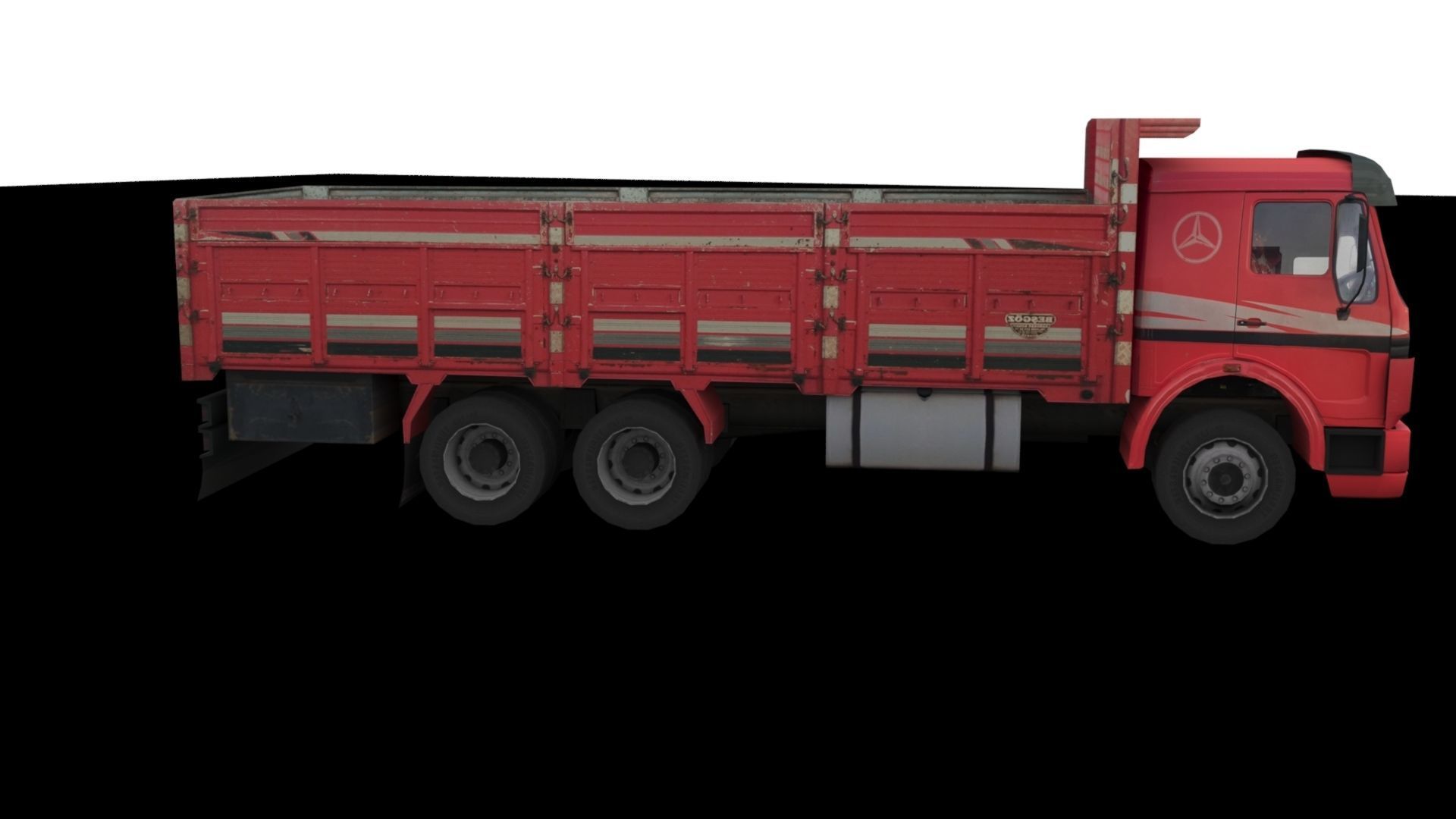 Low poly Mercedes-Benz 2521 Truck  Low-poly 3D model_47