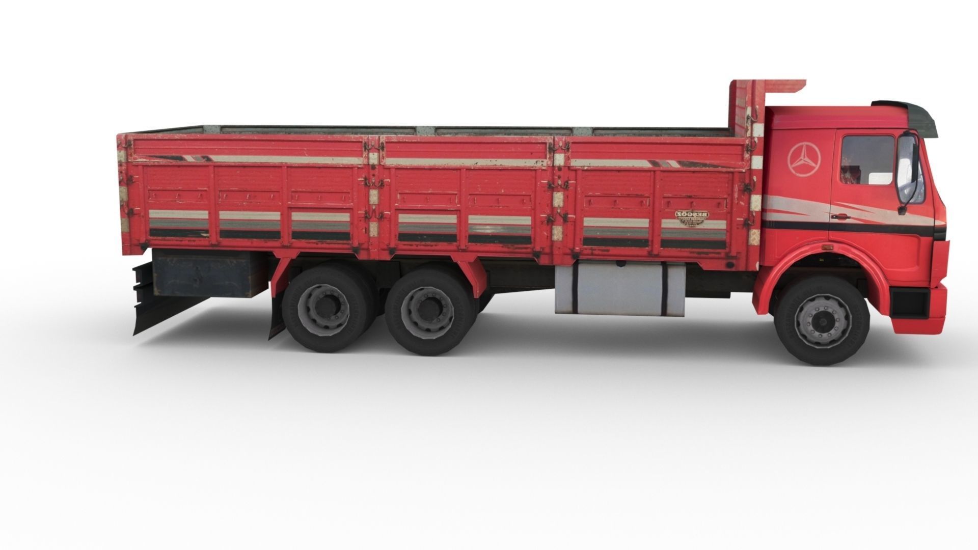 Low poly Mercedes-Benz 2521 Truck  Low-poly 3D model_27