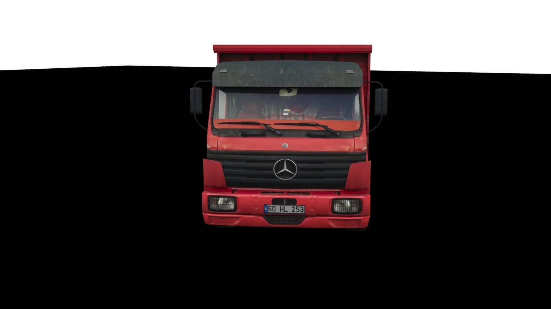Low poly Mercedes-Benz 2521 Truck  Low-poly 3D model_43