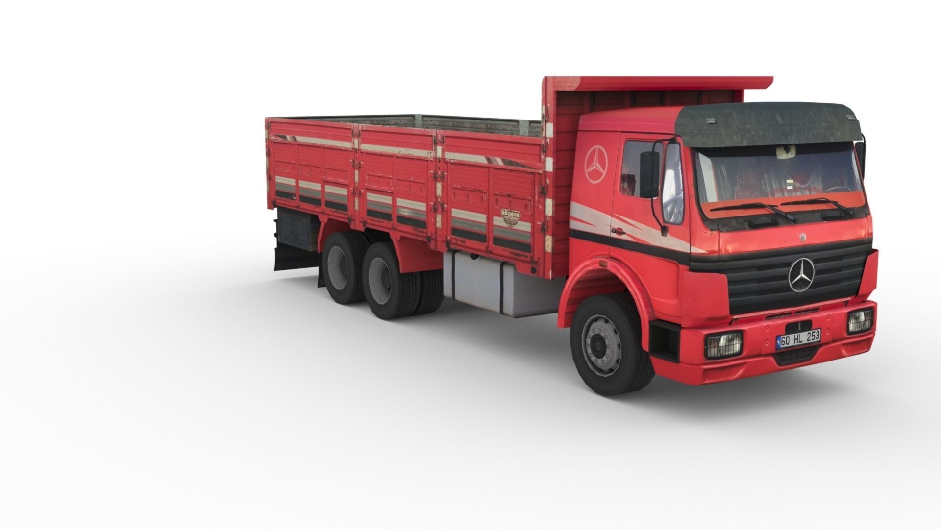 Low poly Mercedes-Benz 2521 Truck  Low-poly 3D model_25
