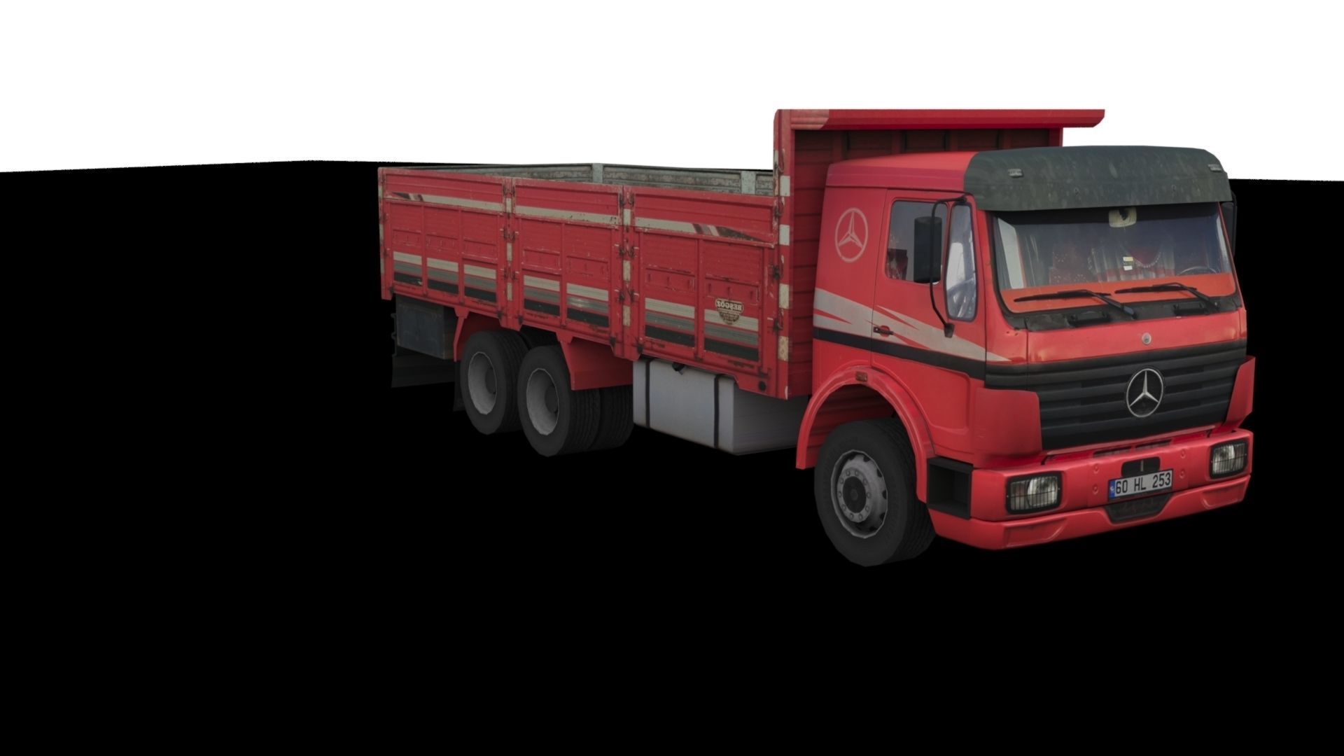 Low poly Mercedes-Benz 2521 Truck  Low-poly 3D model_45