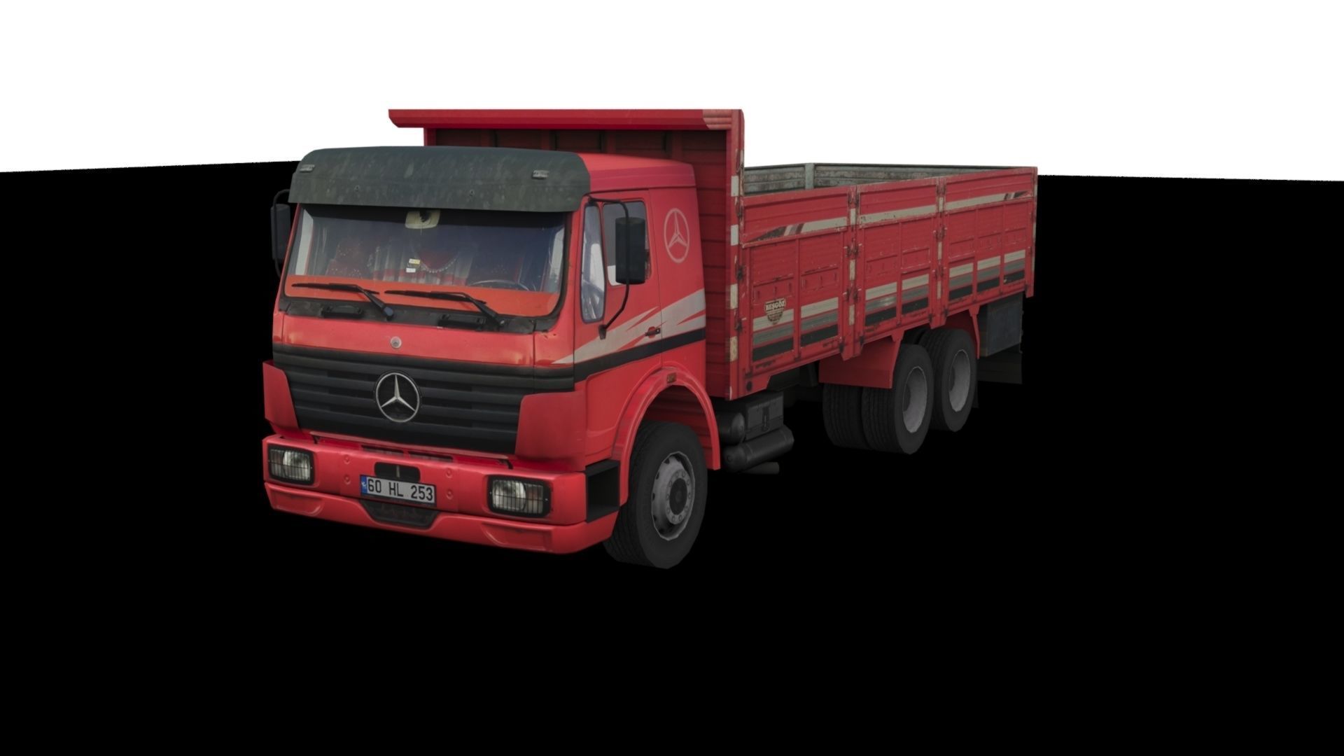 Low poly Mercedes-Benz 2521 Truck  Low-poly 3D model_58