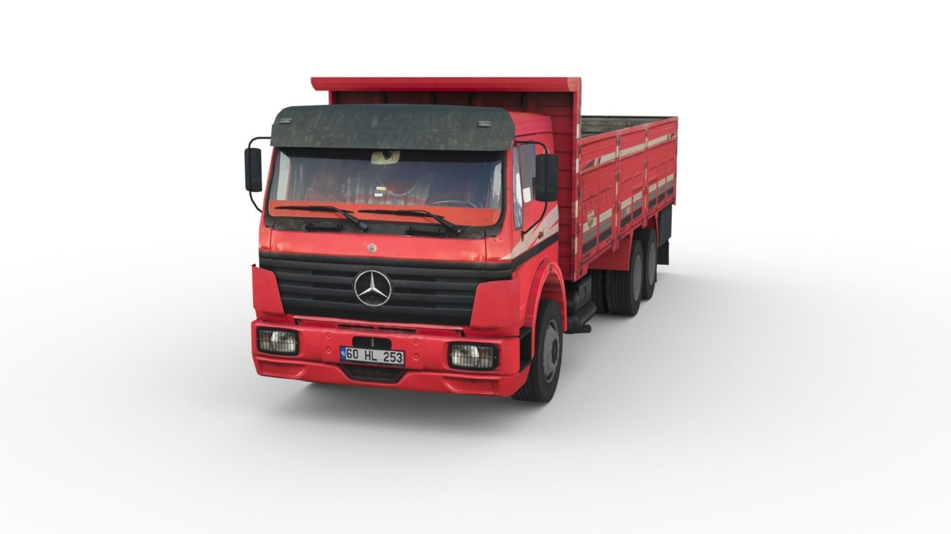 Low poly Mercedes-Benz 2521 Truck  Low-poly 3D model_22