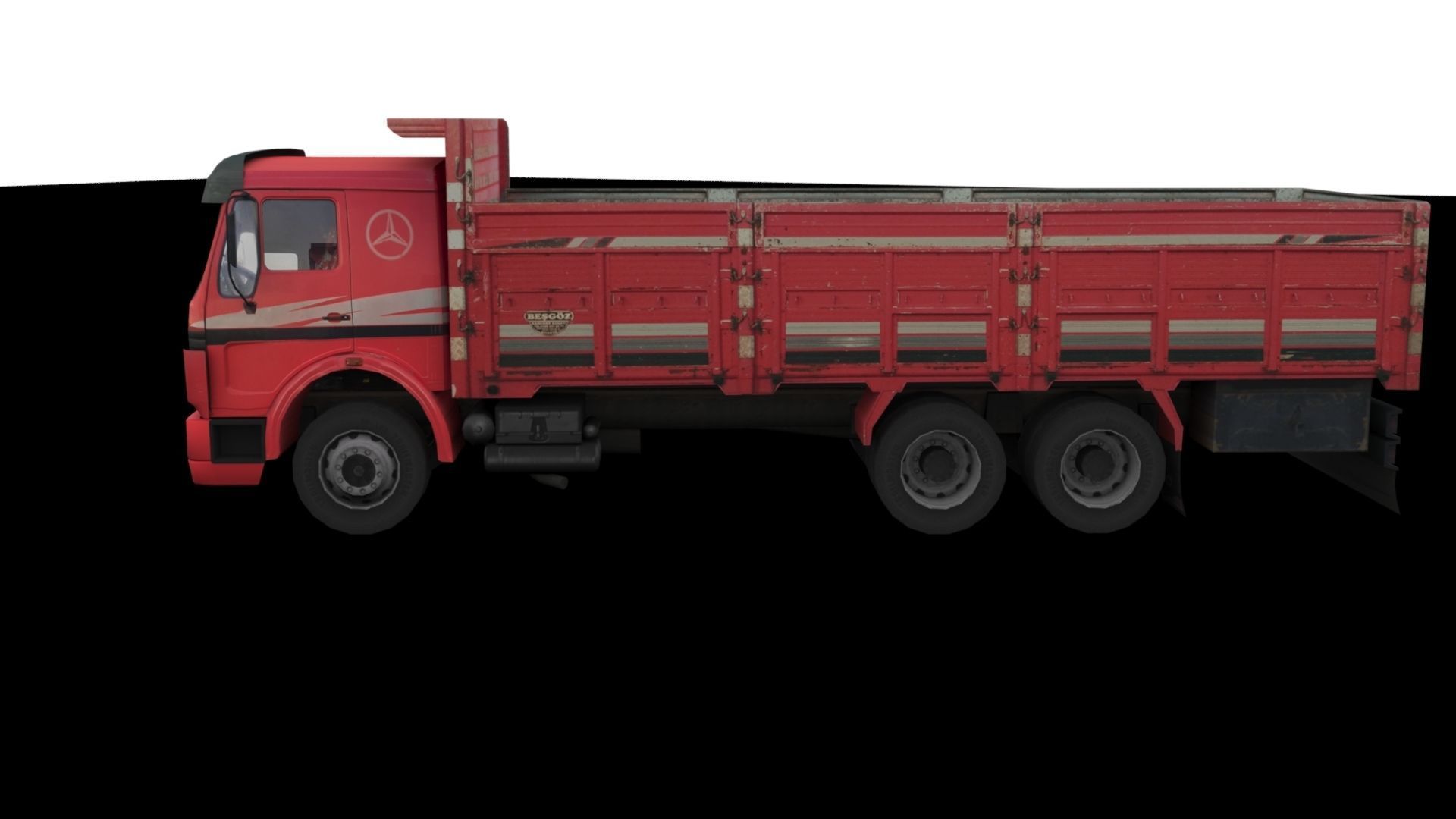 Low poly Mercedes-Benz 2521 Truck  Low-poly 3D model_54