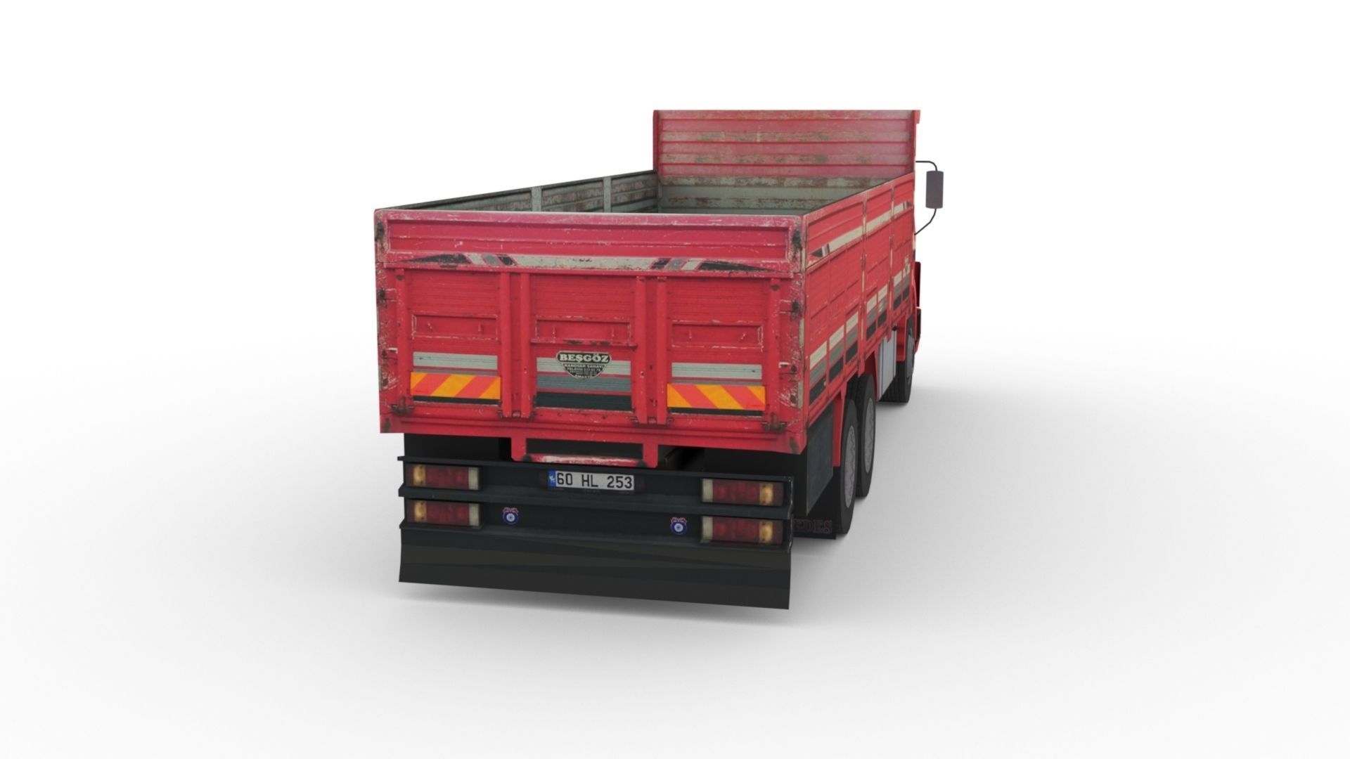 Low poly Mercedes-Benz 2521 Truck  Low-poly 3D model_30