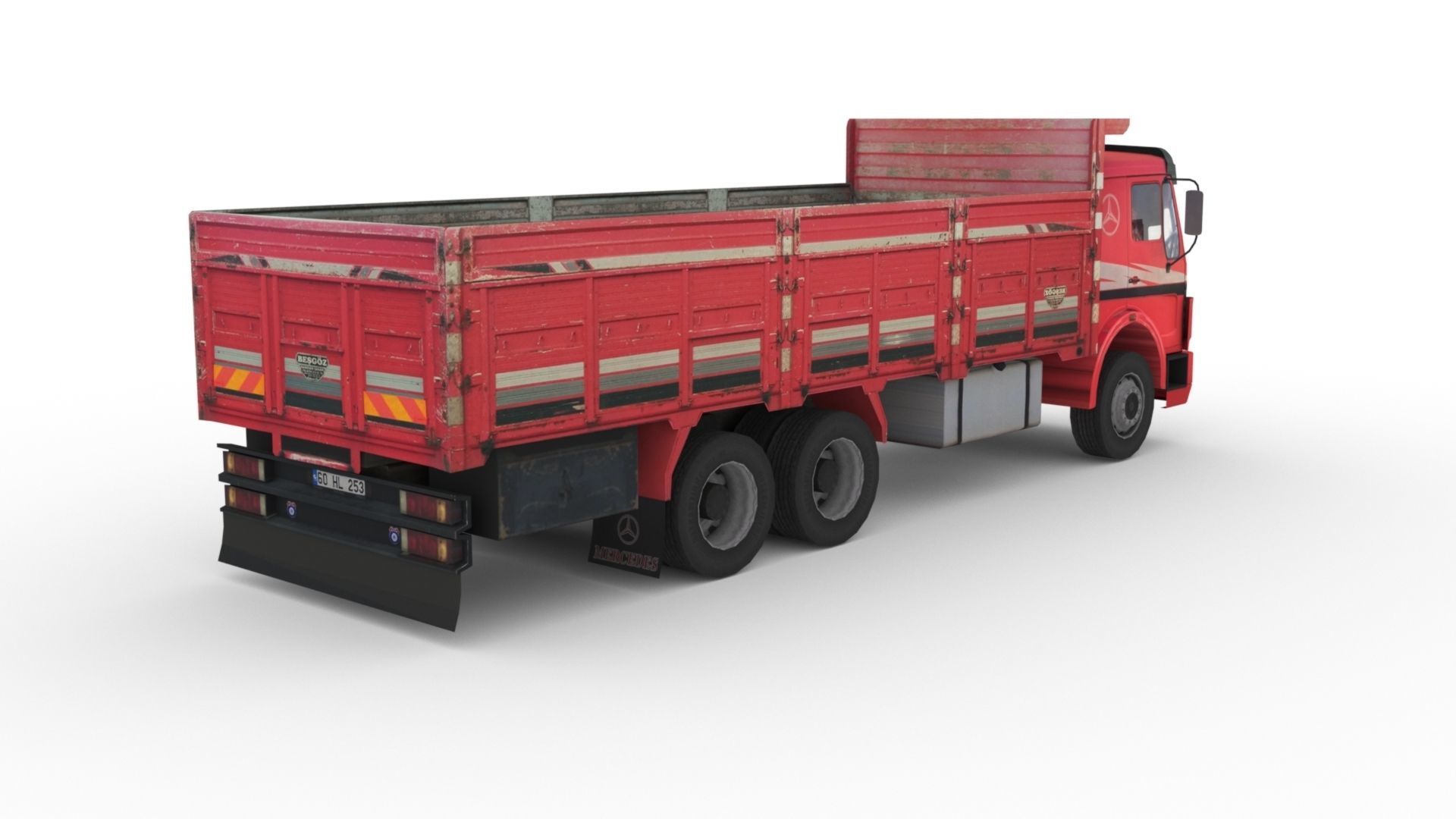 Low poly Mercedes-Benz 2521 Truck  Low-poly 3D model_29