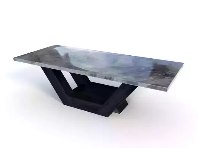 Table stone marble 3D model