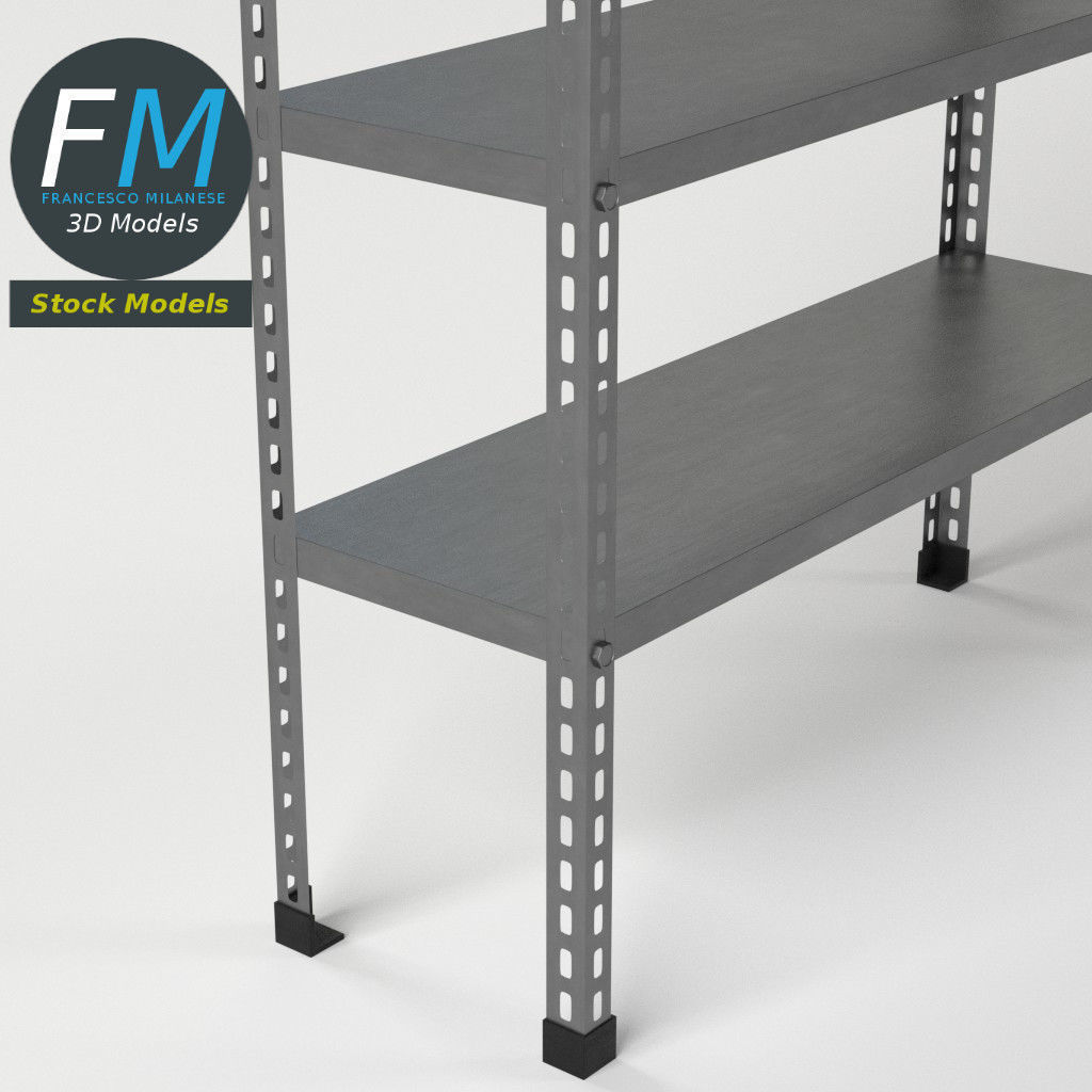 Warehouse shelf 3D model_5
