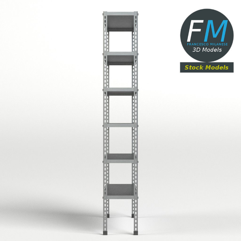 Warehouse shelf 3D model_4