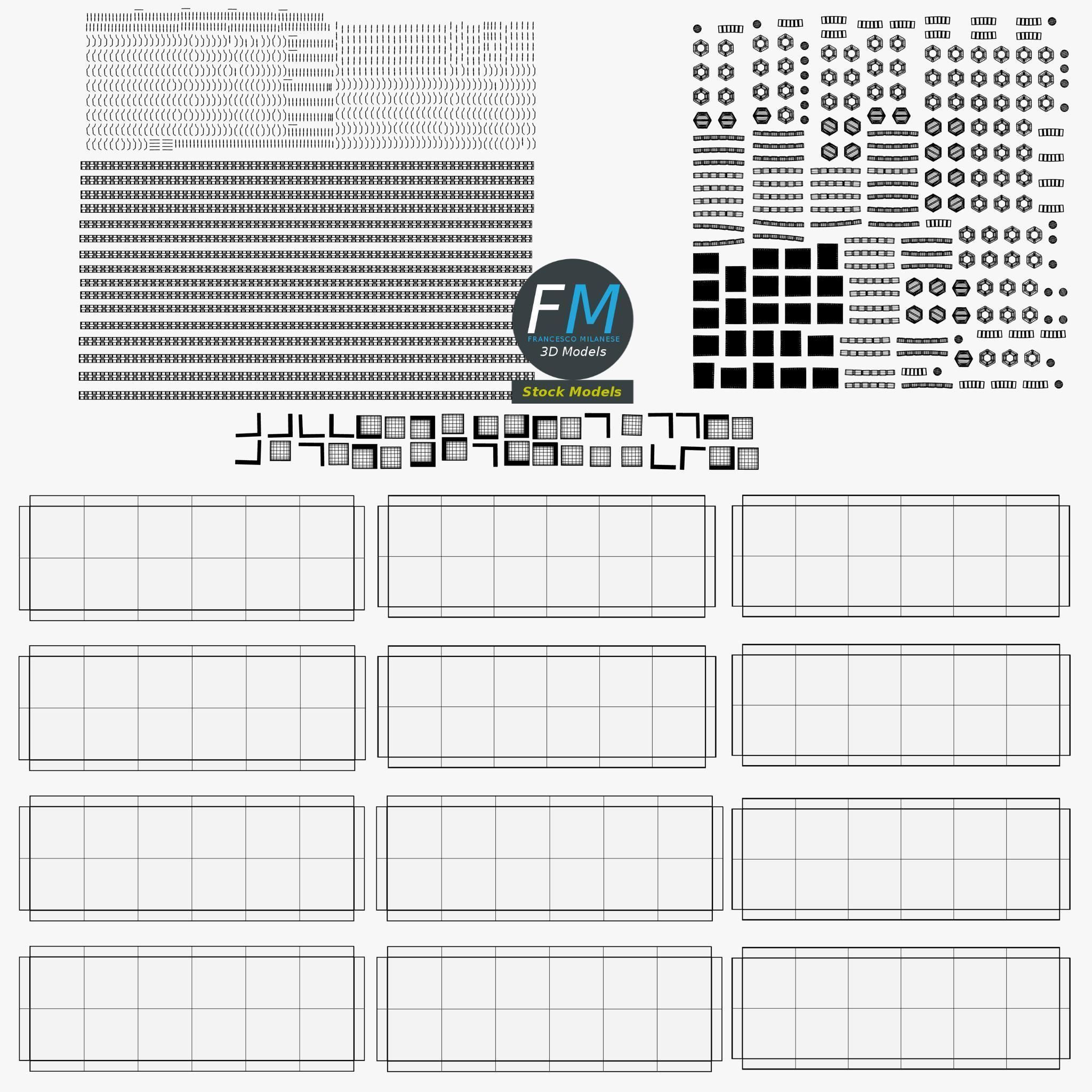 Warehouse shelf 3D model_11