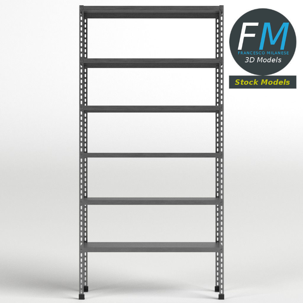 Warehouse shelf 3D model_3