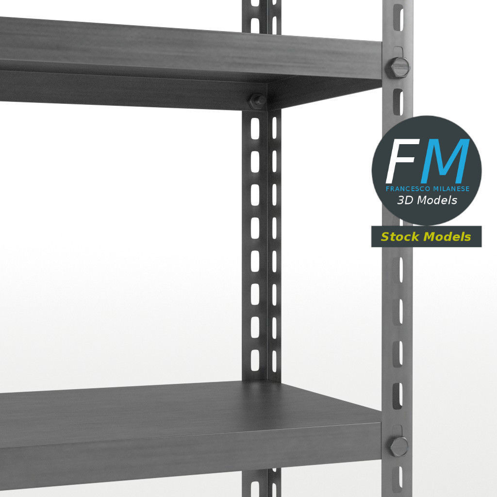 Warehouse shelf 3D model_6