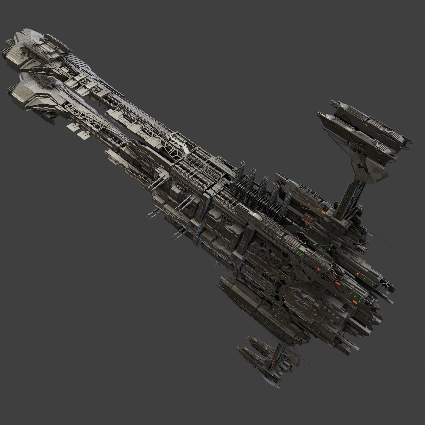Large Spacecraft 3D model_2