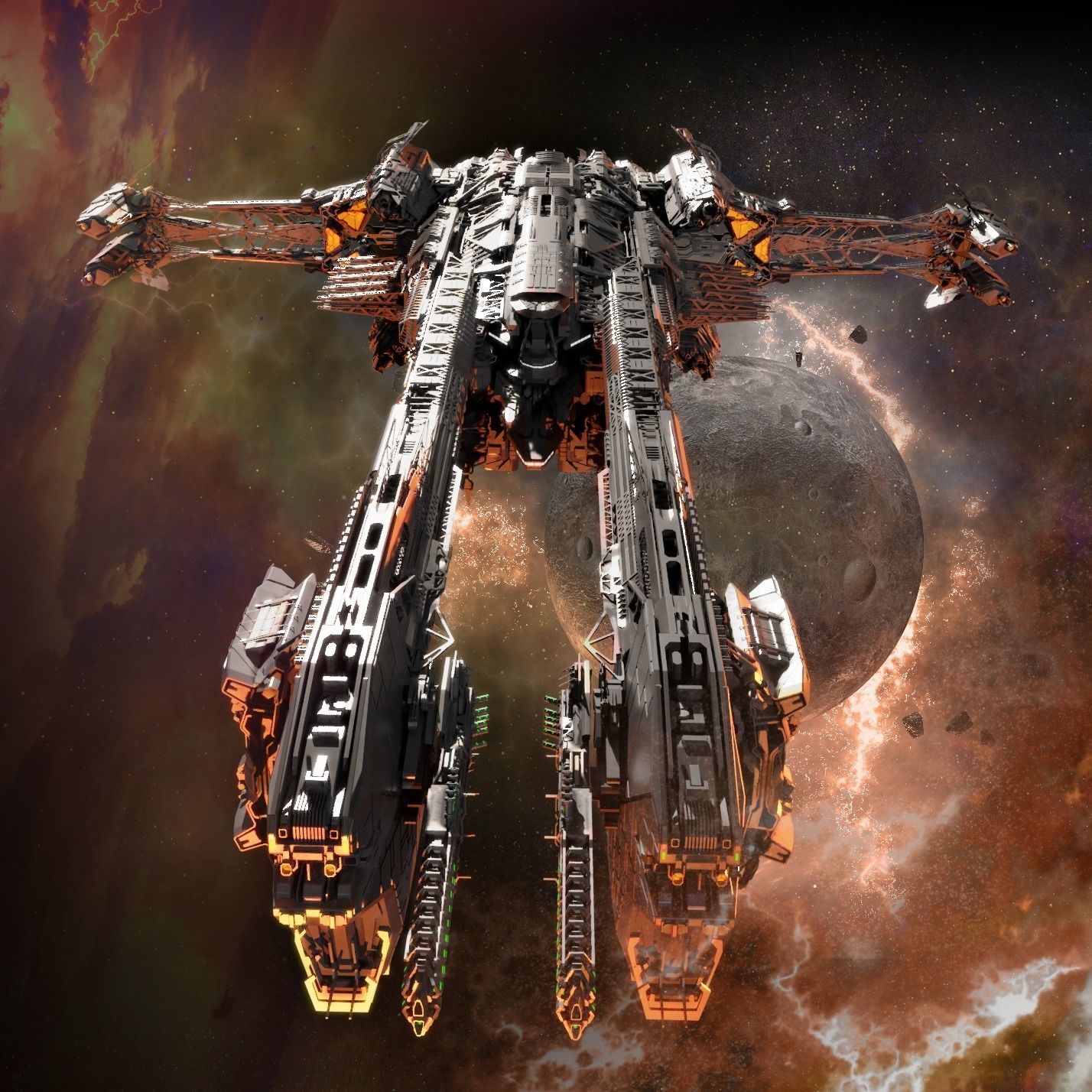 Large Spacecraft 3D model_0