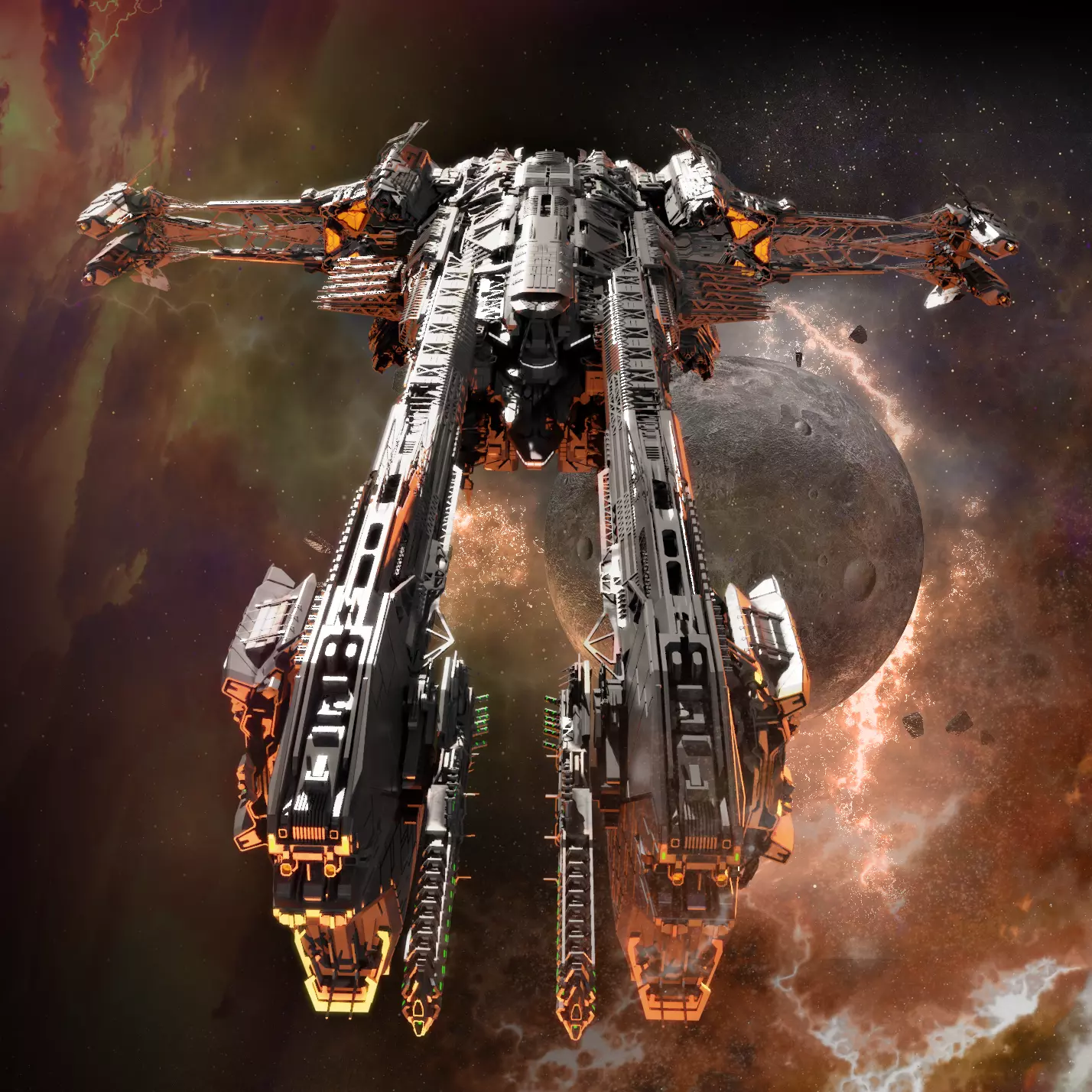 Large Spacecraft 3D model_0