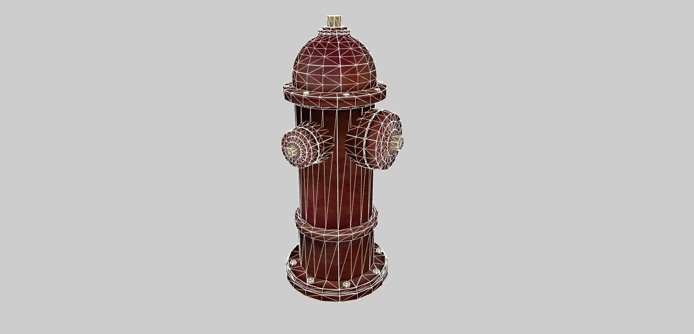Firehydrant fire hydrant Free low-poly 3D model_1