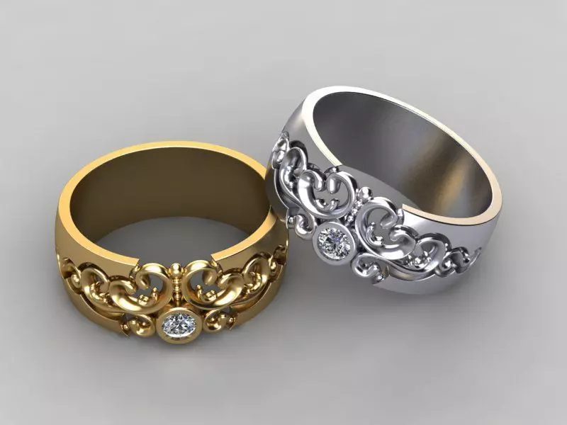 engagement ring 3D print model_0