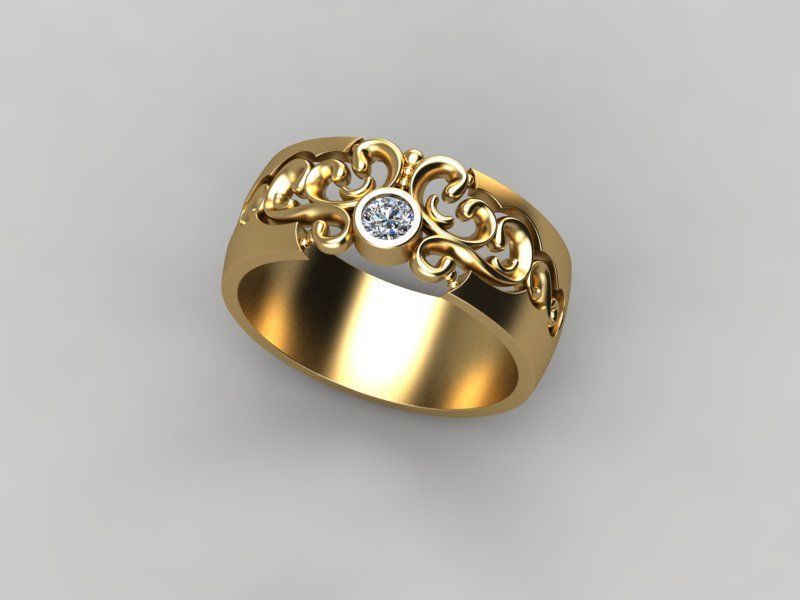 engagement ring 3D print model_2