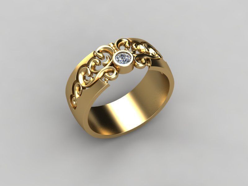 engagement ring 3D print model_1