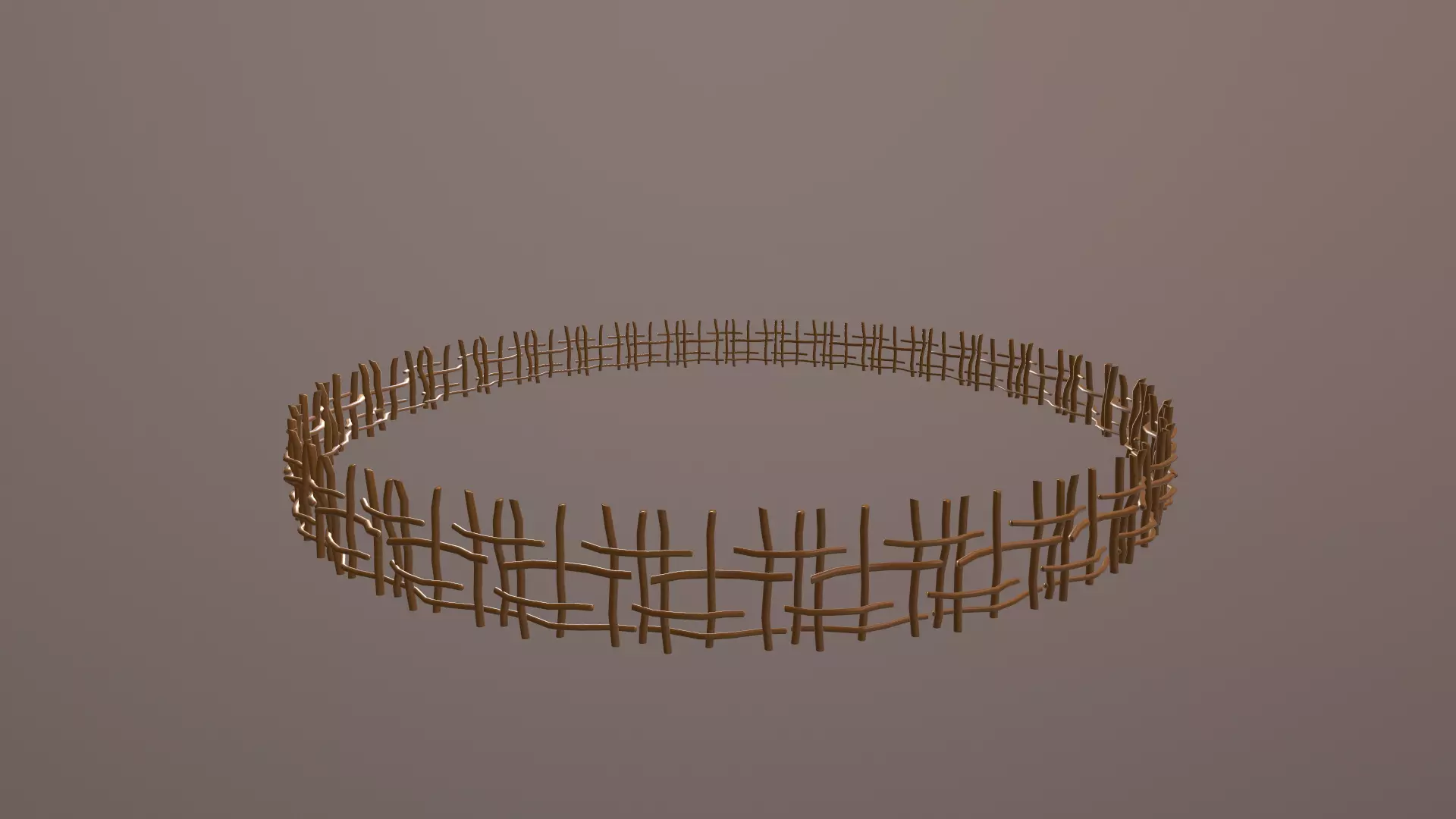 Wood log Fence Free 3D model