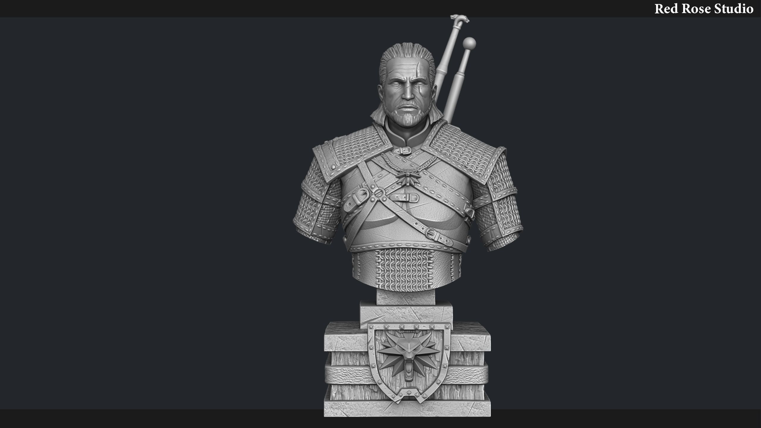 Witcher Geralt of Rivia bust 3D print model_23