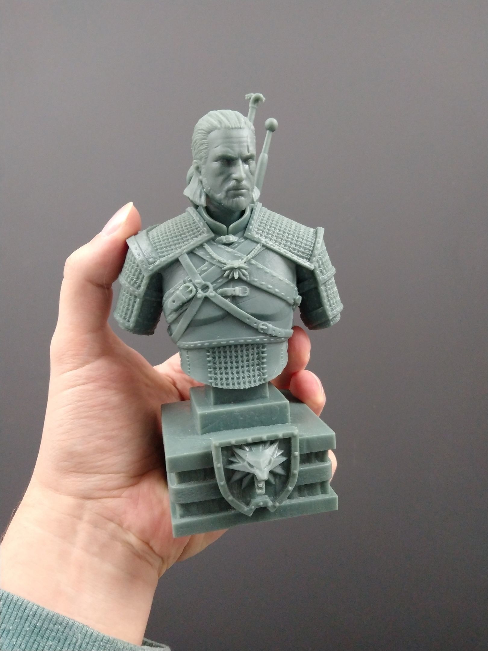 Witcher Geralt of Rivia bust 3D print model_6
