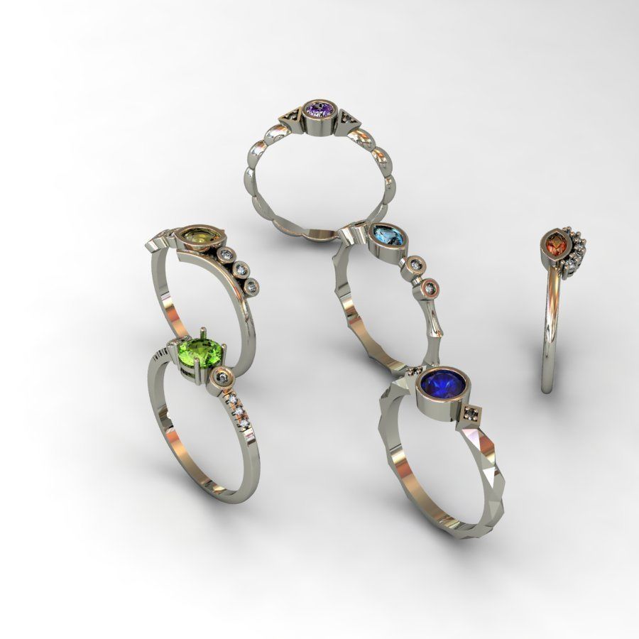 Diamond Rings  6  3D print model 3D print model 3D print model_6