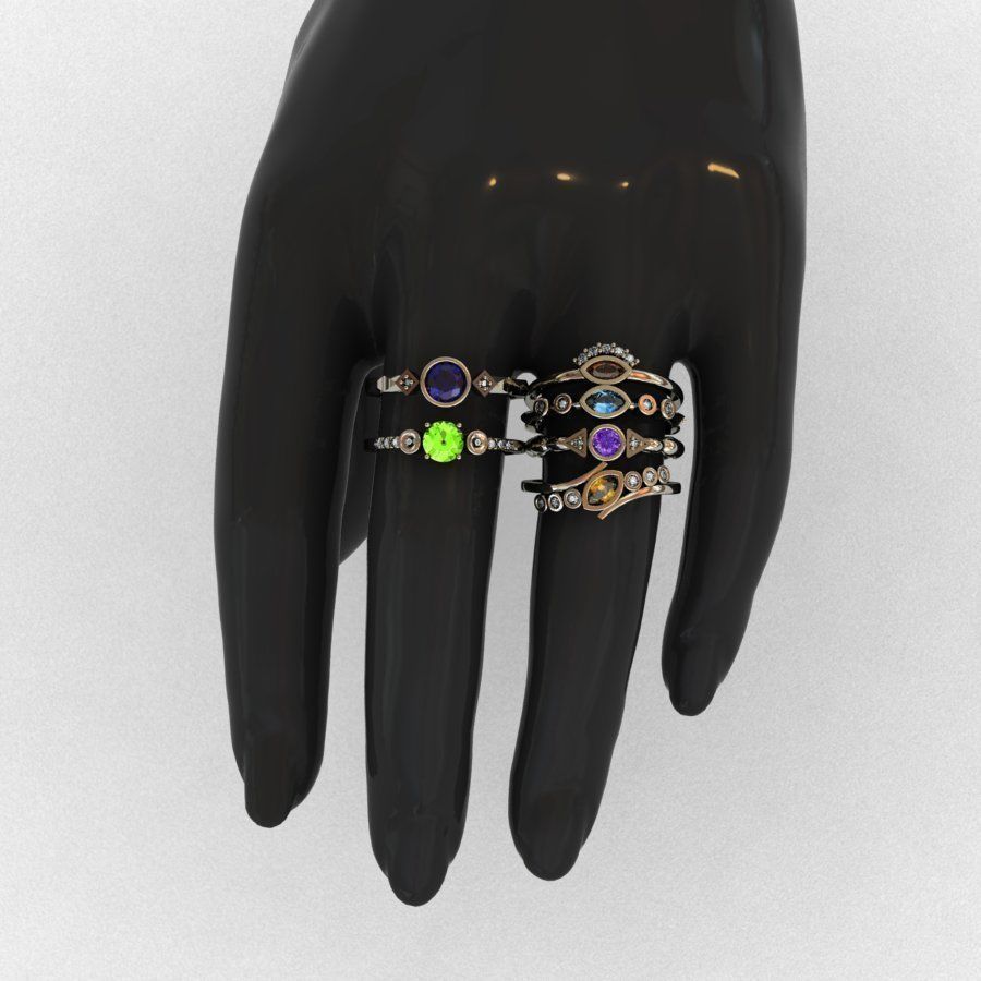 Diamond Rings  6  3D print model 3D print model 3D print model_7