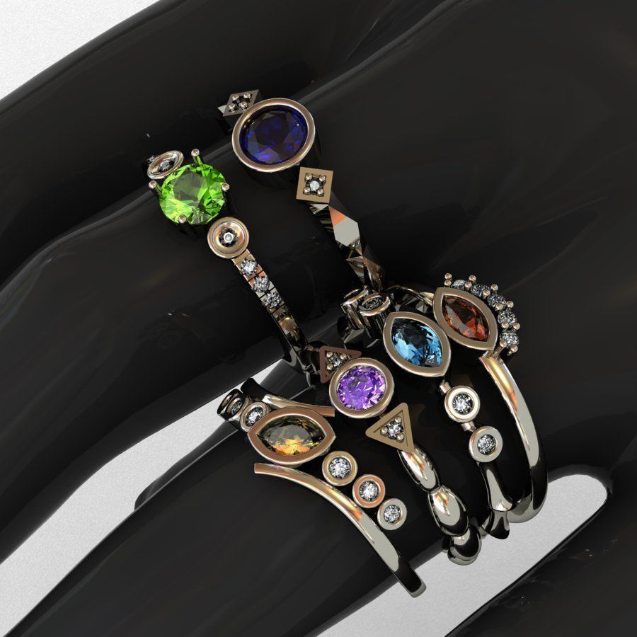 Diamond Rings  6  3D print model 3D print model 3D print model_2