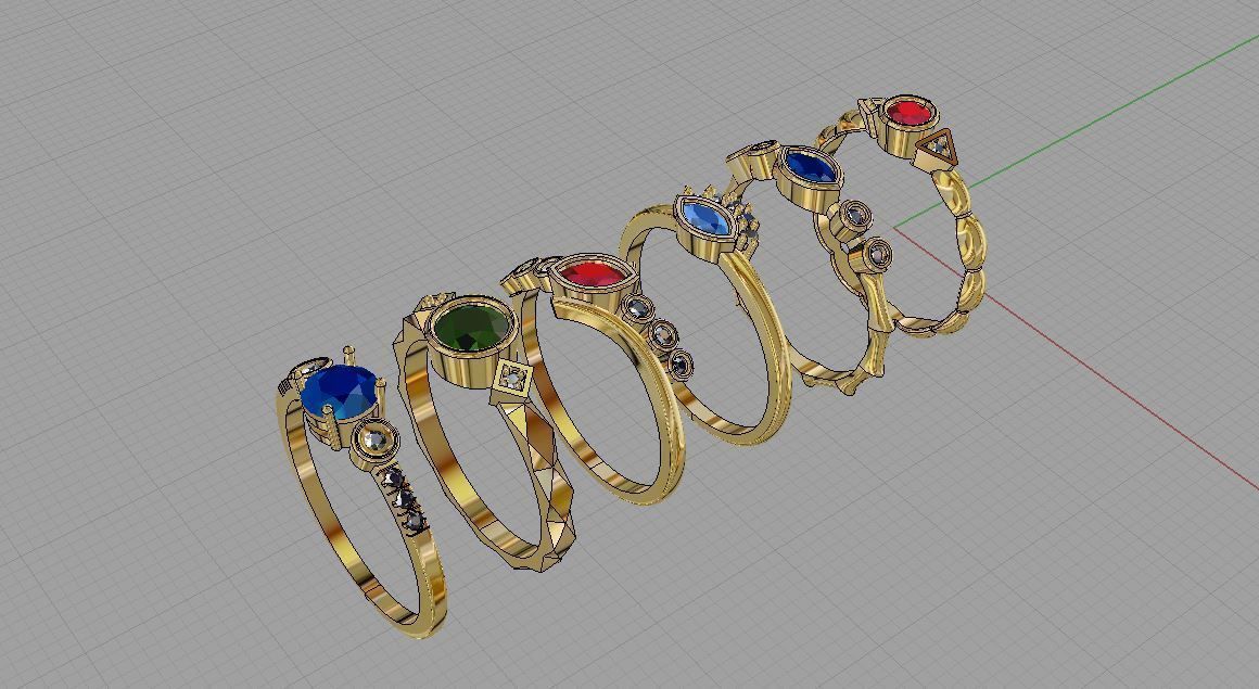 Diamond Rings  6  3D print model 3D print model 3D print model_10