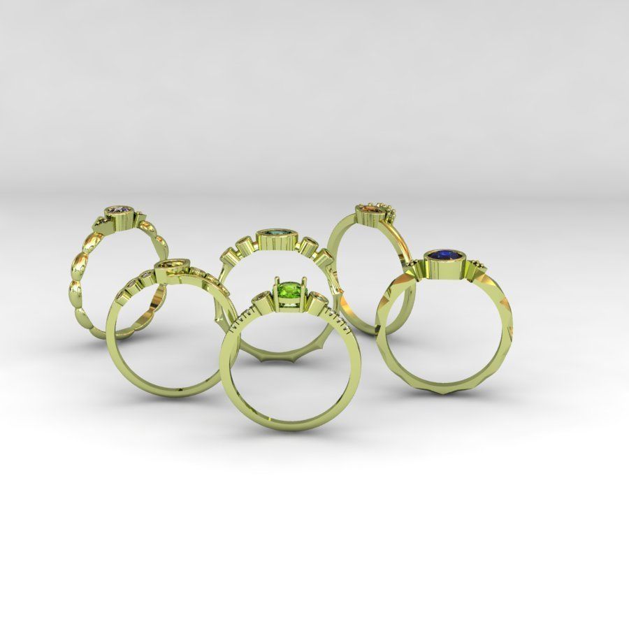 Diamond Rings  6  3D print model 3D print model 3D print model_4