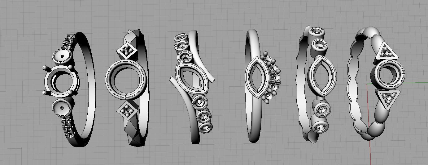 Diamond Rings  6  3D print model 3D print model 3D print model_11