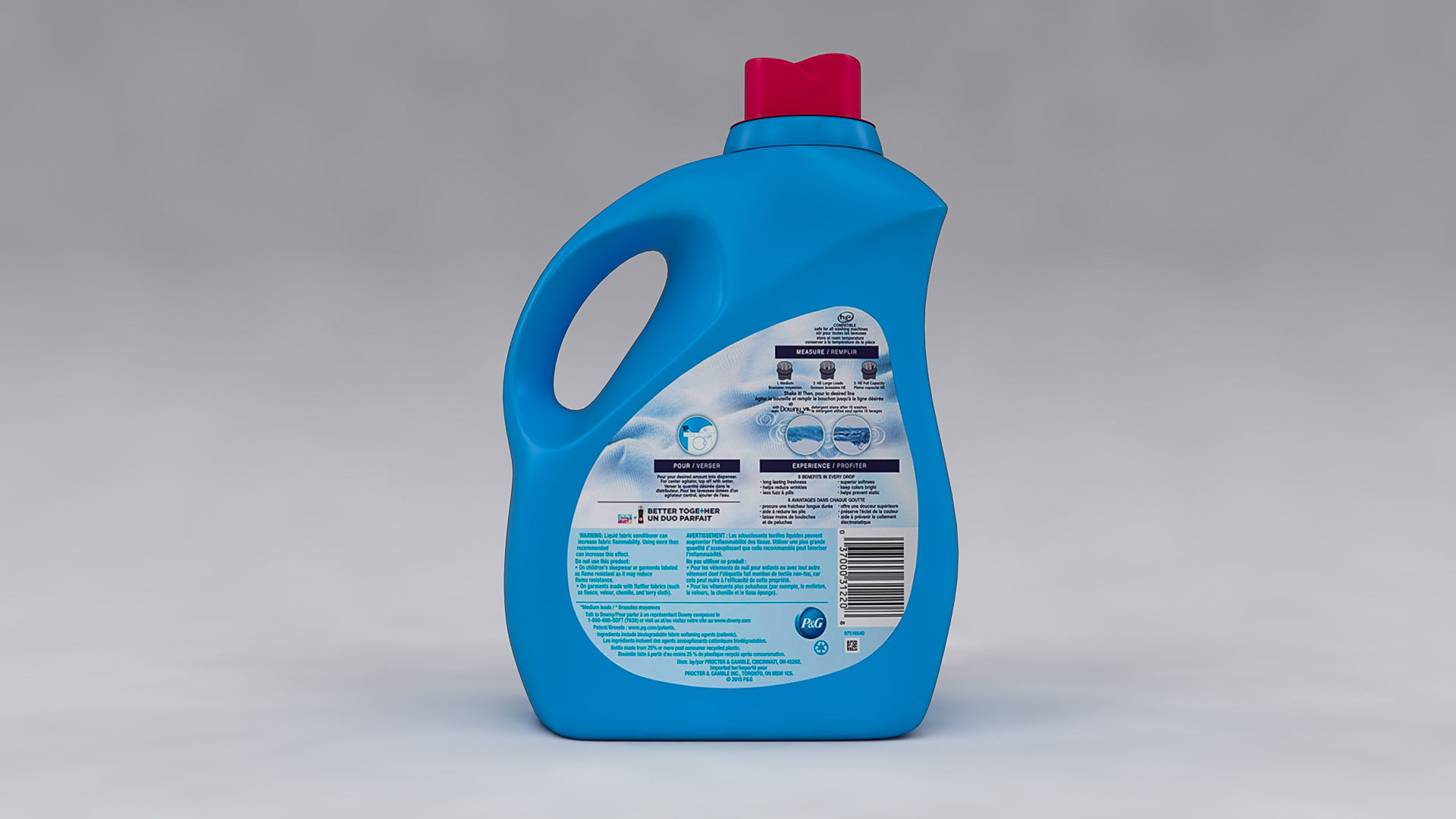 Downy Detergent Bottle 3D model_1