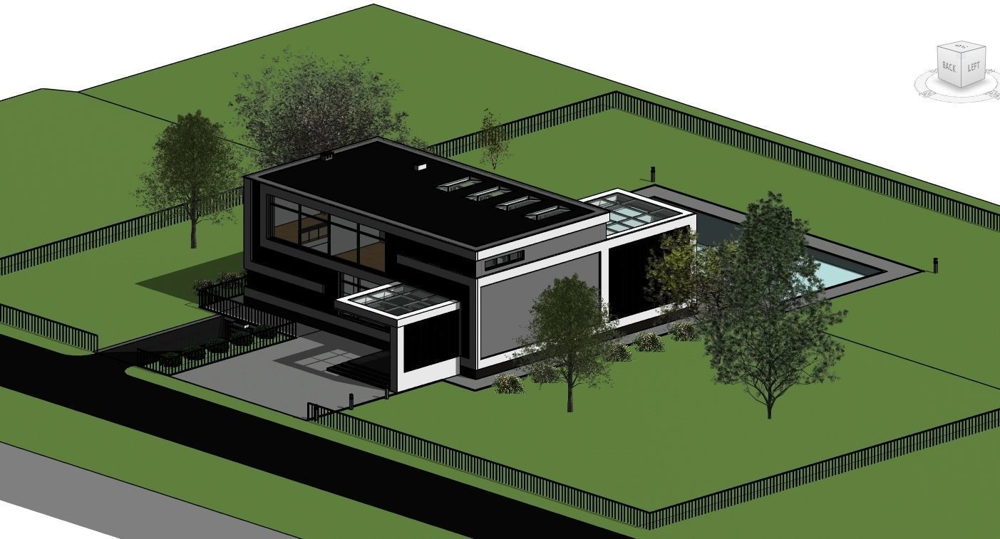 House modern at night 3D model_16